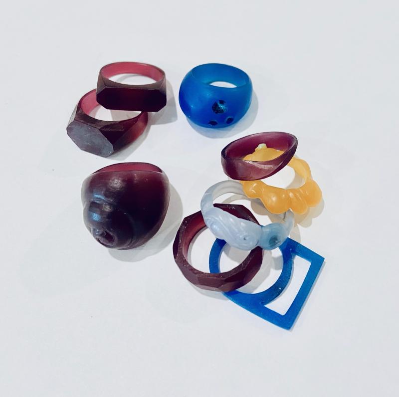 Participants in Heidi Lowe Gallery’s next class will learn how to carve a ring band and a sculptural ring out of wax. SUBMITTED PHOTO